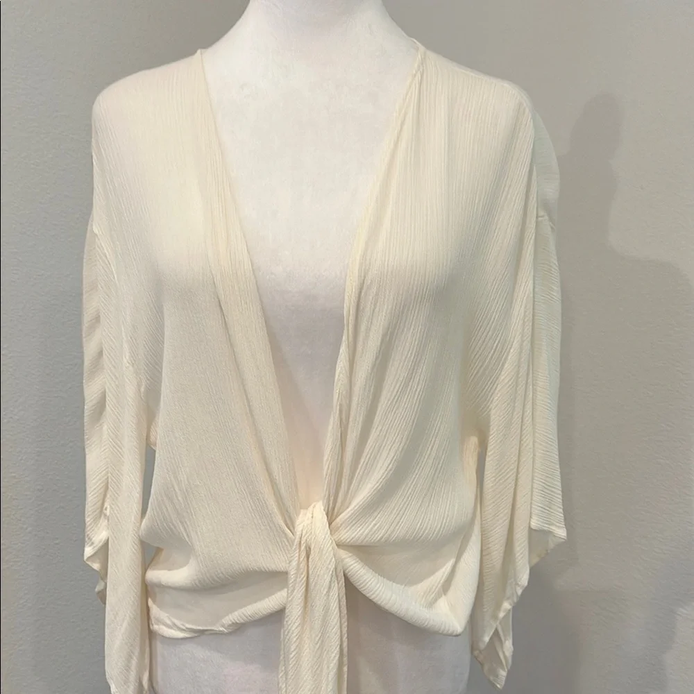HYFVE White Tie-Front Shrug - Picture 2 of 11